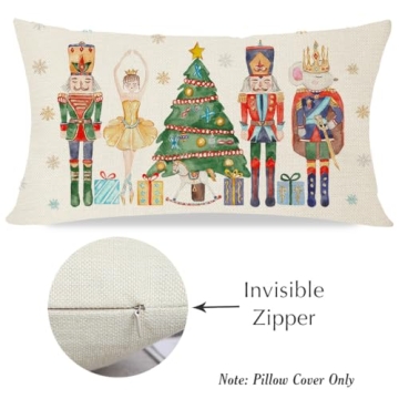 PANDICORN Christmas Nutcracker Throw Pillow Cover 12x20