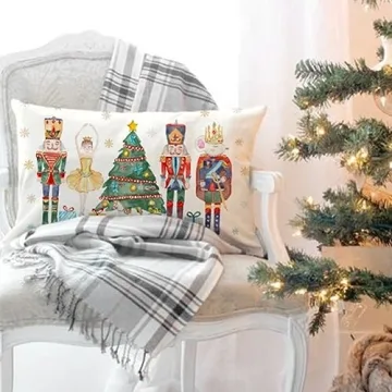 PANDICORN Christmas Nutcracker Throw Pillow Cover 12x20