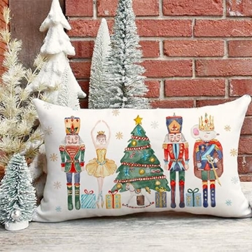 PANDICORN Christmas Nutcracker Throw Pillow Cover 12x20
