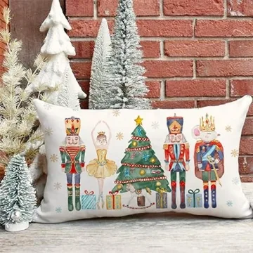 PANDICORN Christmas Nutcracker Throw Pillow Cover 12x20