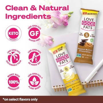Love Good Fats Keto Protein Bars - Tasty Low Sugar Snack