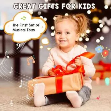 LOOIKOOS 12Pcs Musical Instruments Set for Kids