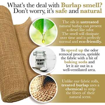 Burloptuous 40" x 15 Ft Gardening Burlap Roll - Eco-Friendly DIY Fabric