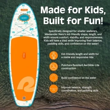 Retrospec Weekender Nano Kids Paddle Board for Summer Fun