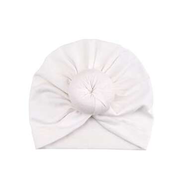 DRESHOW BQUBO 5 Pieces Baby Turban Hats Turban Bun Knot Baby Infant Beanie Baby Girl Soft Cute Toddler Cap