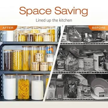 Stylish Glass Jars with Bamboo Lids for Organization