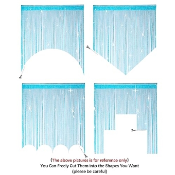 Hysenm 2 Pack Glitter String Curtains - Stylish Decor