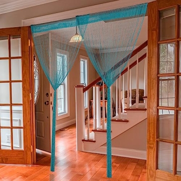 Hysenm 2 Pack Glitter String Curtains - Stylish Decor