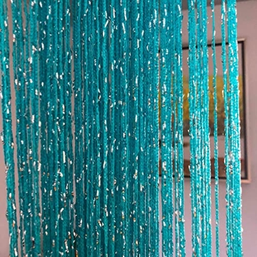Hysenm 2 Pack Glitter String Curtains - Stylish Decor