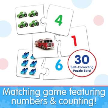 The Learning Journey: Match It! - Counting - 30 Piece Self-Correcting Number & Learn to Count Puzzle - Preschool Learning Toys - Award Winning Toys
