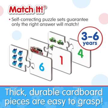 The Learning Journey: Match It! - Counting - 30 Piece Self-Correcting Number & Learn to Count Puzzle - Preschool Learning Toys - Award Winning Toys