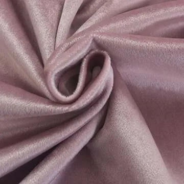 Cherry Home Super Soft Luxury Velvet Curtains Set of 2 Pink Flannel Blackout Drapes Grommet Draperies Eyelet 52Wx108L inch (2 Panels) with Tiebacks