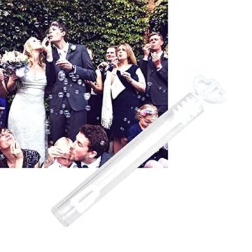 NUOLUX Bubble Sticks Wand - 24 Heart Tube Bubble Wands