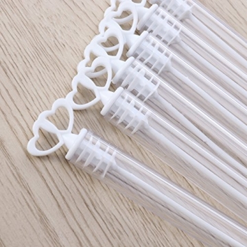 NUOLUX Bubble Sticks Wand - 24 Heart Tube Bubble Wands