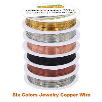 EuTengHao 6 Colors Jewelry Copper Wire Jewelry Beading Wire for Bracelet Necklaces Craft Jewelry Mak...