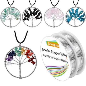 EuTengHao 6 Colors Jewelry Copper Wire Jewelry Beading Wire for Bracelet Necklaces Craft Jewelry Making Supplies (66 Yards,24 Gauge)