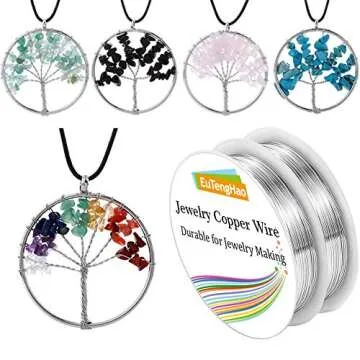 EuTengHao 6 Colors Jewelry Copper Wire Jewelry Beading Wire for Bracelet Necklaces Craft Jewelry Making Supplies (66 Yards,24 Gauge)