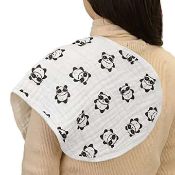 ShoppeWatch Muslin Burp Cloths Baby Burping Bibs 100% Natural Cotton 5-Pack Large 6 Layers Thick Soft Absorbent Cloth Spit Up Dribble Towels Rags for Newborns Baby Boy or Girl Unisex BB28