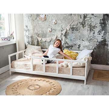 BUSYWOOD Montessori Floor Bed Twin for Boys & Girls
