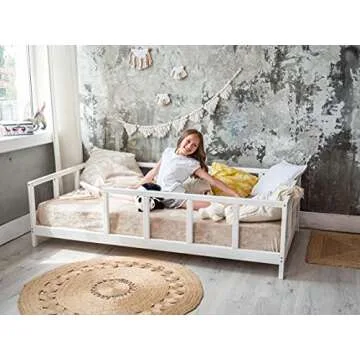 BUSYWOOD Montessori Floor Bed Twin for Boys & Girls