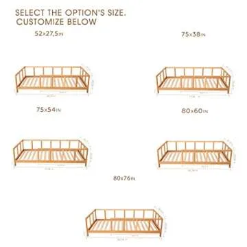 BUSYWOOD Montessori Floor Bed Twin for Boys & Girls