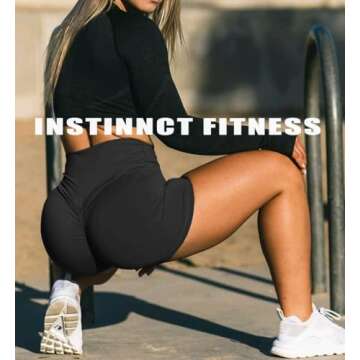 CFR Women Workout Shorts Gym Shorts Fitness Scrunch Butt Lifting High Waist Athletic Shorts Hot Shor...