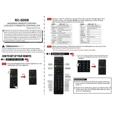 Universal Remote for All Major TV Brands - Works with Samsung, LG