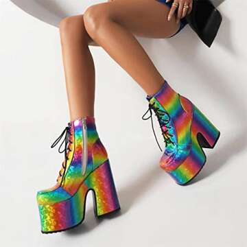 Stylish MMKJHNBHQ Women's Side Zipper Combat Boots - All Day Comfort