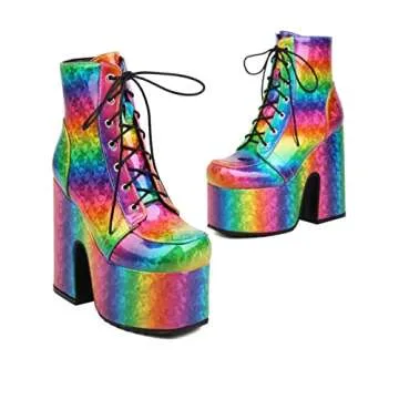 Stylish MMKJHNBHQ Women's Side Zipper Combat Boots - All Day Comfort