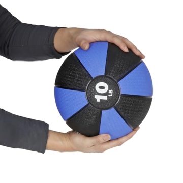 F2C 10 lbs Medicine Ball Workout Med Ball for Core Strength, Balance, Coordination Exercise Non-Slip...