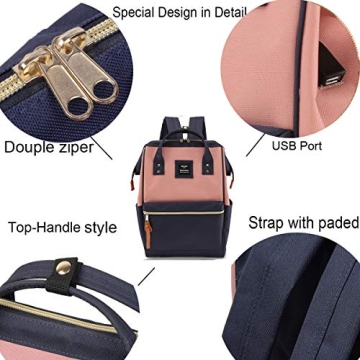 Stylish Himawari Laptop Backpack with USB Charging Port