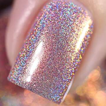 ILNP Morning Rays - Mauve Pink Holographic Shimmer Nail Polish