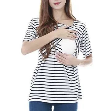 Smallshow Maternity Nursing T-Shirt Set - Chic Comfort