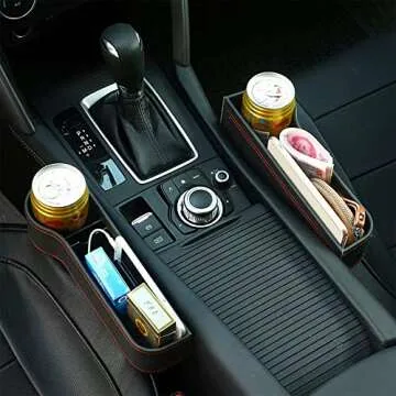KUKEO Car Seat Gap Filler Organizer, Multifunctional Car Seat Organizer, Car Seat Organizer, Car Accessories with Car Seat Storage Organizer
