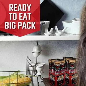 Jack Link's Premium Cuts Beef Steak, Original – Protein Snacks, Meat Snack with 11g of Protein, Made with 100% Beef, Individually Wrapped Bulk Snack Pack, Keto & Paleo Diet Ready – 1 Oz. (12 Count)