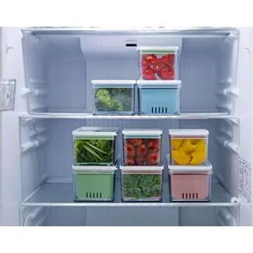 Lille Home Stackable Produce Saver - 3 Bins, BPA Free