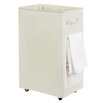 Chrislley 90L Rolling Laundry Basket: Large & Collapsible with Wheels