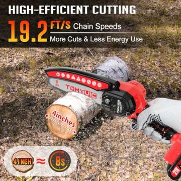 Electric 6 Inch Mini Small Cordless Battery Powered Handheld Chainsaw With Charger For Trimming On T...