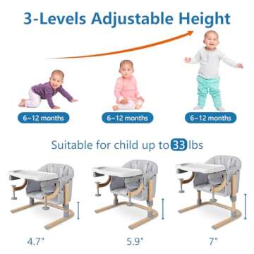 Yacul 3-in-1 Portable Hook On Chair for Babies