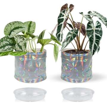 Urban Jaga 2 Pack Decorative Planter Basket Set - Stylish Indoor Plant Pot Covers