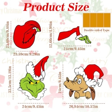 Funny Christmas Fence Yard Signs for Holiday Decor