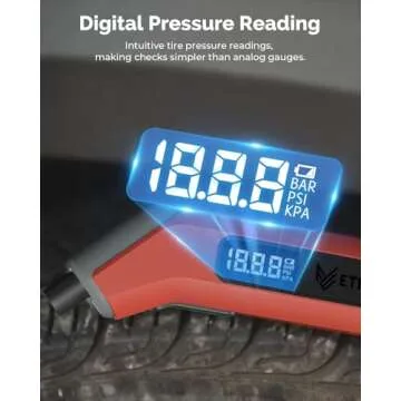 ETENWOLF T300 Digital Tire Pressure Gauge for Accurate Readings