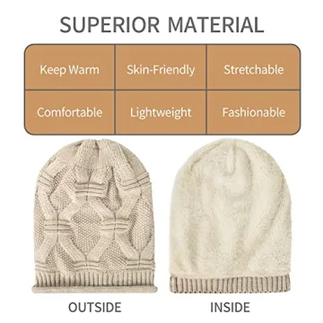 2 Pack Slouchy Beanie - Winter Knit Hats for All