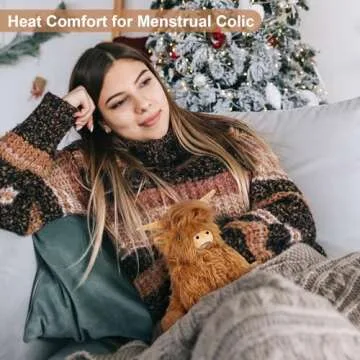 SuzziPals Heatable & Coolable Highland Cow Stuffed Animals Plushie, Microwavable Heating Pad for Soothing & Relaxation, Lavender Scented Cattle Plush Toys for Stress Relief, Stuffed Cow Gifts