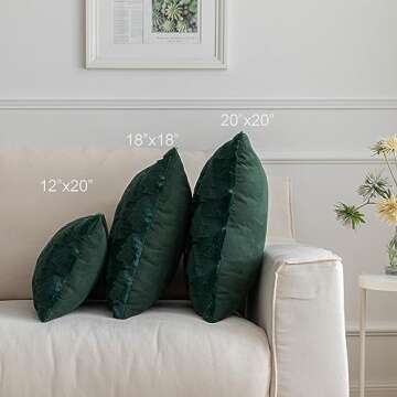 SHITURRE Christmas Tree Decorative Throw Pillow Covers Set of 2 Packs, Soft Fluffy Pillowcases for H...