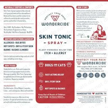 Wondercide Skin Tonic Soothing Spray - 8 oz for Pets