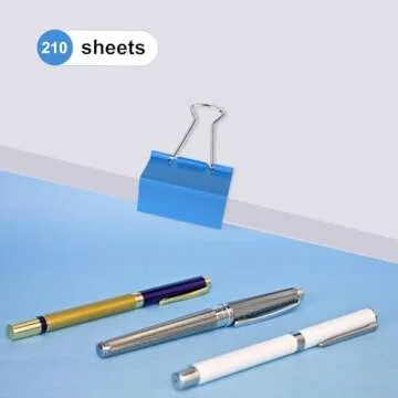 18 Pcs Extra Large Binder Clips 2 inch Length, Colorful Big Binder Clips for Office