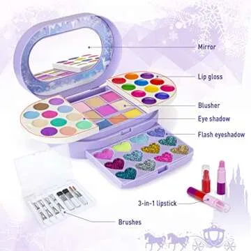 Tomons Kids Makeup Kit Ideal for Girls Aged 3-10