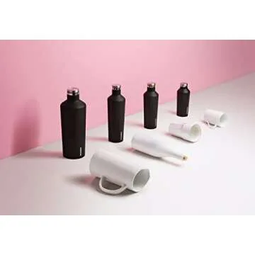 Corkcicle Disney Minnie Mouse Insulated Canteen Travel Water Bottle, Triple Insulated Stainless Steel, Screw-on Cap, Keeps Beverages Cold for 25 Hours or Warm for 12 Hours, 16 oz