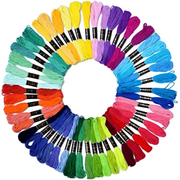50 Vivid Colors Embroidery Floss Set for Creative Crafts and Friendship Bracelets
